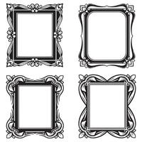 Outline Branding Elements Decorative Minimalist Border vector