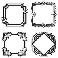 Modern Abstract Shape Decorative Line Art Frames vector