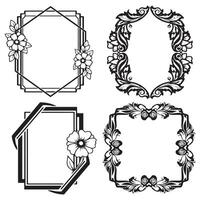 Rustic Handcrafted Decorative Nature Clipart Border vector