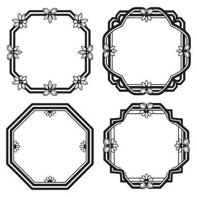 Ornate Majesty Decorative Floral Frames Set Collection