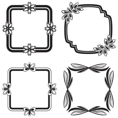 Modern Simplicity Decorative Floral Frames Packs