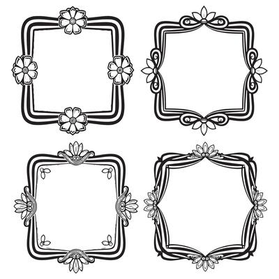 Silhouette Bold Decorative Floral Frames Packs
