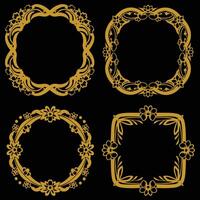 Universal Floral Frames Premium Decorative Elements Collection Broad Appeal vector
