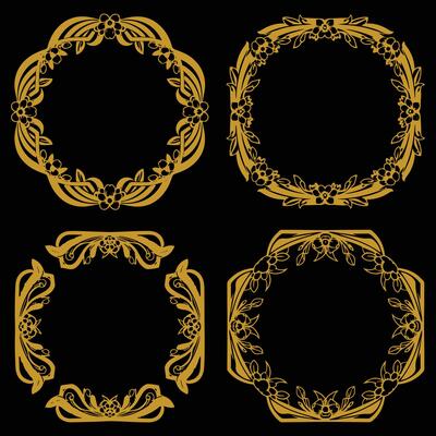 Stylish Floral Frames Premium Decorative Set Packs Up To Date Look
