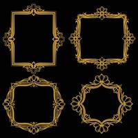 Serene Floral Frames Premium Decorative Set Packs Calm Visuals vector