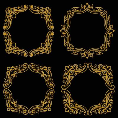 Charming Floral Frames Premium Decorative Pattern Collection