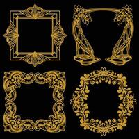 Captivating Floral Frames Premium Decorative Set Packs Grand Design vector