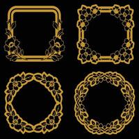Delightful Floral Frames Premium Decorative Elements Collection for Joy vector
