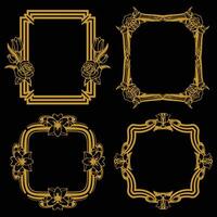 Luxurious Floral Borders Decorative Collection for Premium Design vector
