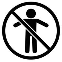 Black prohibition symbol on white background restricted access vector