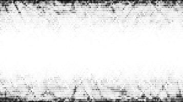 Halftone grunge texture. Comic style grain background. Pop art faded textured frame. Speckle gradient effect. Dotted particles print wallpaper vector
