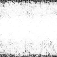 Halftone grunge texture. Comic style grain background. Pop art faded textured frame. Speckle gradient effect. Dotted particles print wallpaper. vector