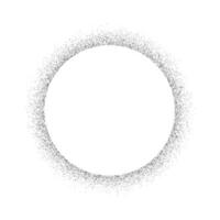 Ring grain texture. Circle faded noise gradient. Round grunge shape. Speckles and particles textured background. Dotted print wallpaper. Backdrop vector