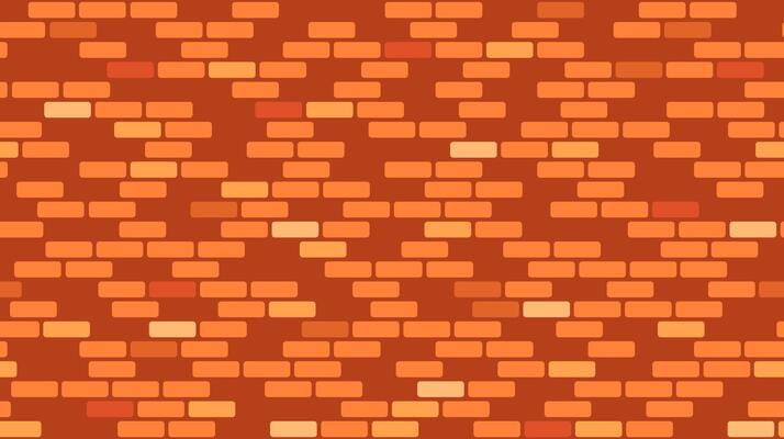 Brick wall seamless pattern. Brown brickwork repeating texture. Bricks masonry background. .