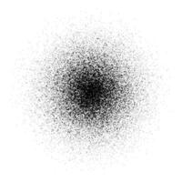 Circle grain texture. Radial faded noise gradient. Round grunge shape. Speckles and particles background. Dotted print wallpaper. vector