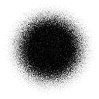 Circle grain texture. Radial faded noise gradient. Round grunge shape. Speckles and particles textured background. Dotted wallpaper vector
