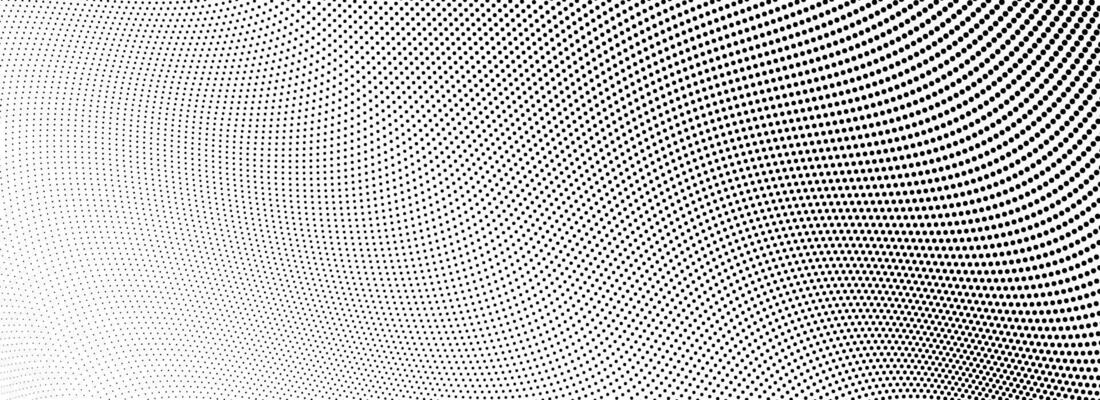 Abstract wave dotted line background. Tech dynamic dash stripe texture. Black warped and curved lines wallpaper for design template, presentation, brochure, leaflet, booklet.