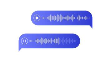Voice messages. Bubbles with audio record. Chat messenger Ui concept. Interface for sound call and speech records. vector