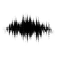 Grunge glitched halftone spot. Distorted textured stain. Spotted dotted background blot. Monochrome design element. Black and white vector
