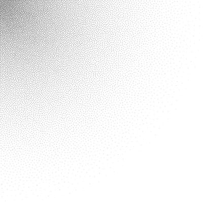 Grain stippled gradient background. Faded stochastic dotwork texture. Random grunge noise. Black dots, speckles or particles wallpaper. Halftone monochrome