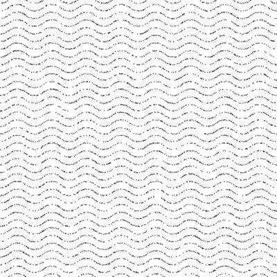 Dotted wave lines seamless pattern. Black and white wavy stipple background. Horizontal Polka dot stripes repeating wallpaper. Abstract minimalistic texture. Monochrome texture.