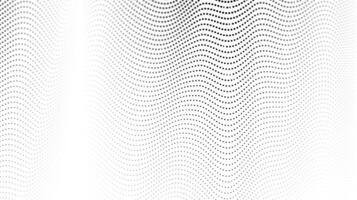 Halftone wave lines background. Abstract dotted stripes texture. Warped and curved lines wallpaper. Minimalistic design vector