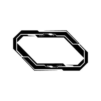 Futuristic Frame With Circuit Board Elements On White Background vector