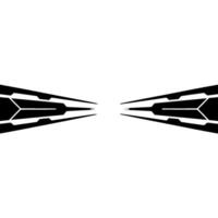 Futuristic Abstract Element, Black Lines On White, Minimalist vector