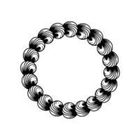 Swirl Ball Circle Frame Minimalist vector