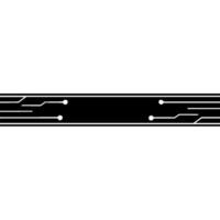 Tech Banner Abstract Circuit Board Element On White vector