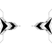 Abstract Geometric Arrows On White Modern Element vector