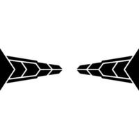 Abstract Geometric Arrow In Black And White vector