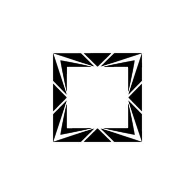 Geometric Black And White Frame Element