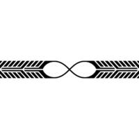 Minimalist Infinity Symbol With Geometric Arrows, Black And White vector