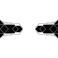 Geometric Abstract Black White Technology Background vector