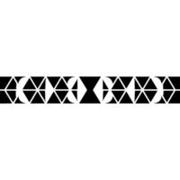 Geometric Black White Pattern Border, Abstract - Monochrome vector
