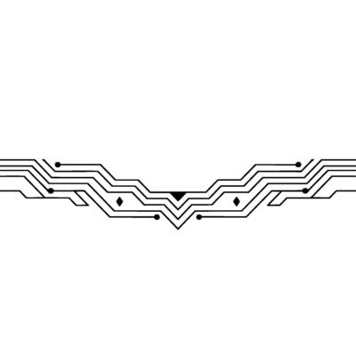 Minimalist Circuit Board Element On Light Background