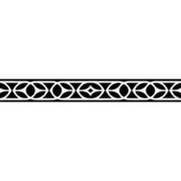 Minimalist Geometric Border Black And White Pattern On White Background - Abstract vector