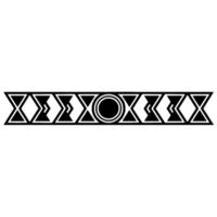 Geometric Border Black Tribal Ornament On Gradient Background vector