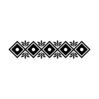 Geometric Border With Leaf Accents Minimalist vector