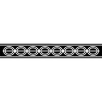 Geometric Black And White Border On White Background - Simple vector