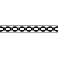 Geometric Black And White Border On White Background - Repeating pattern vector