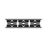 Geometric Black And White Border Element, Minimalist vector