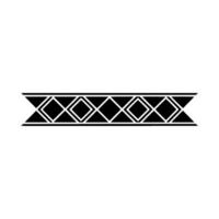 Geometric Black Diamond Ribbon, Minimalist vector