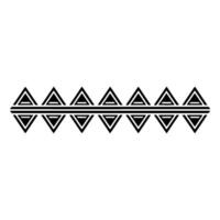 Geometric Tribal Pattern, Monochrome Border Element vector