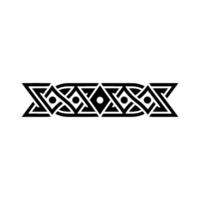 Geometric Black And White Border Element, Modern Minimalist Style vector