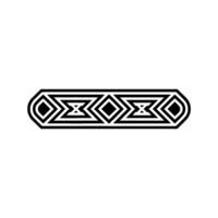 Geometric Border Element Black and White Decorative vector