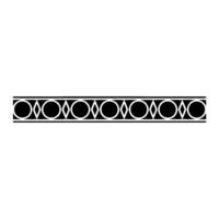 Geometric Border Black and White Circle and Diamond Pattern vector