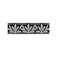 Ornamental Leaf Border, Minimalist, Decorative Element vector