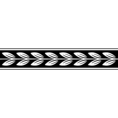 Minimalist Leaf Border on Gradient Background